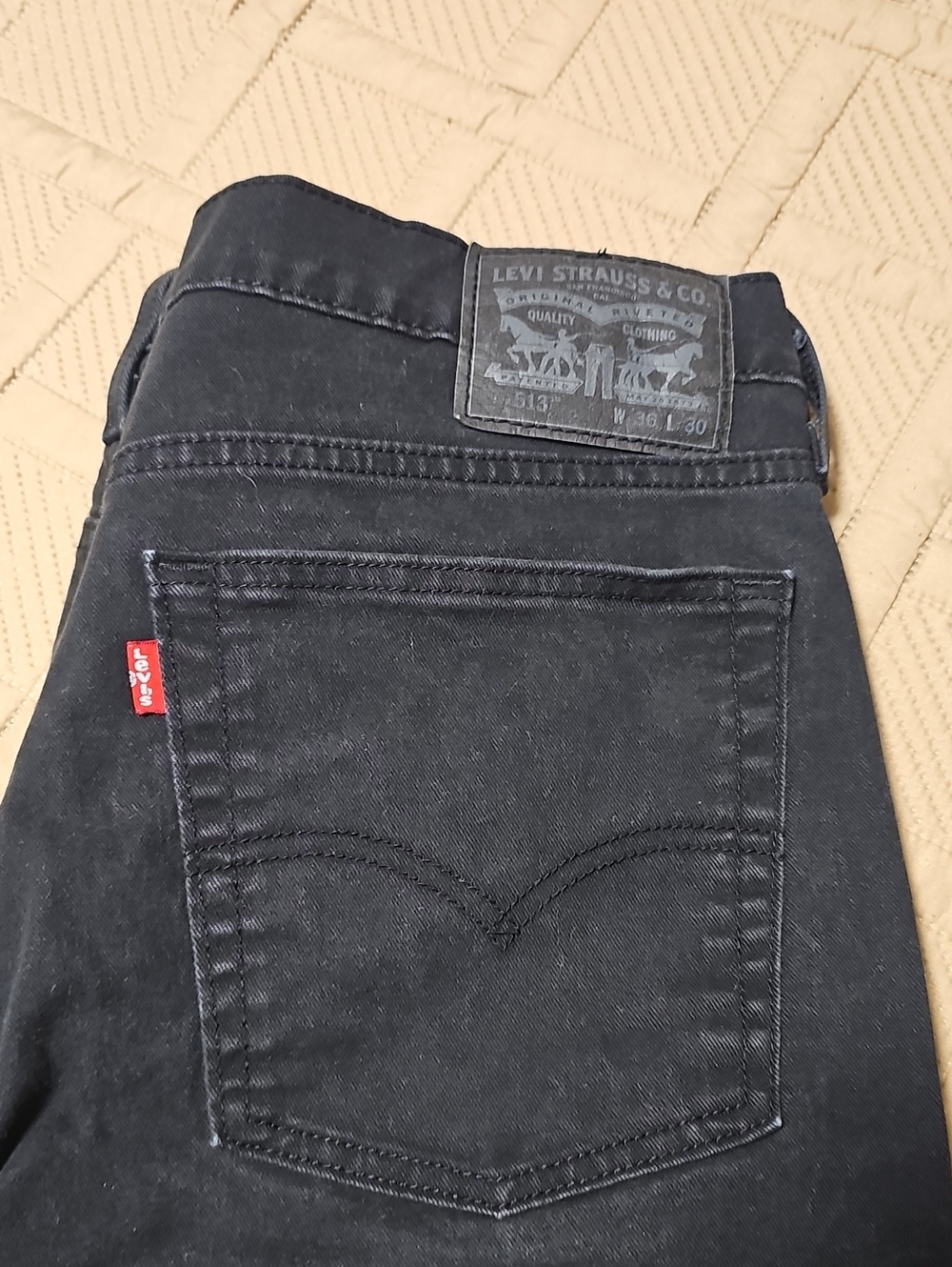 Levi's Men's Black Slim Straight Jeans Size 36/30